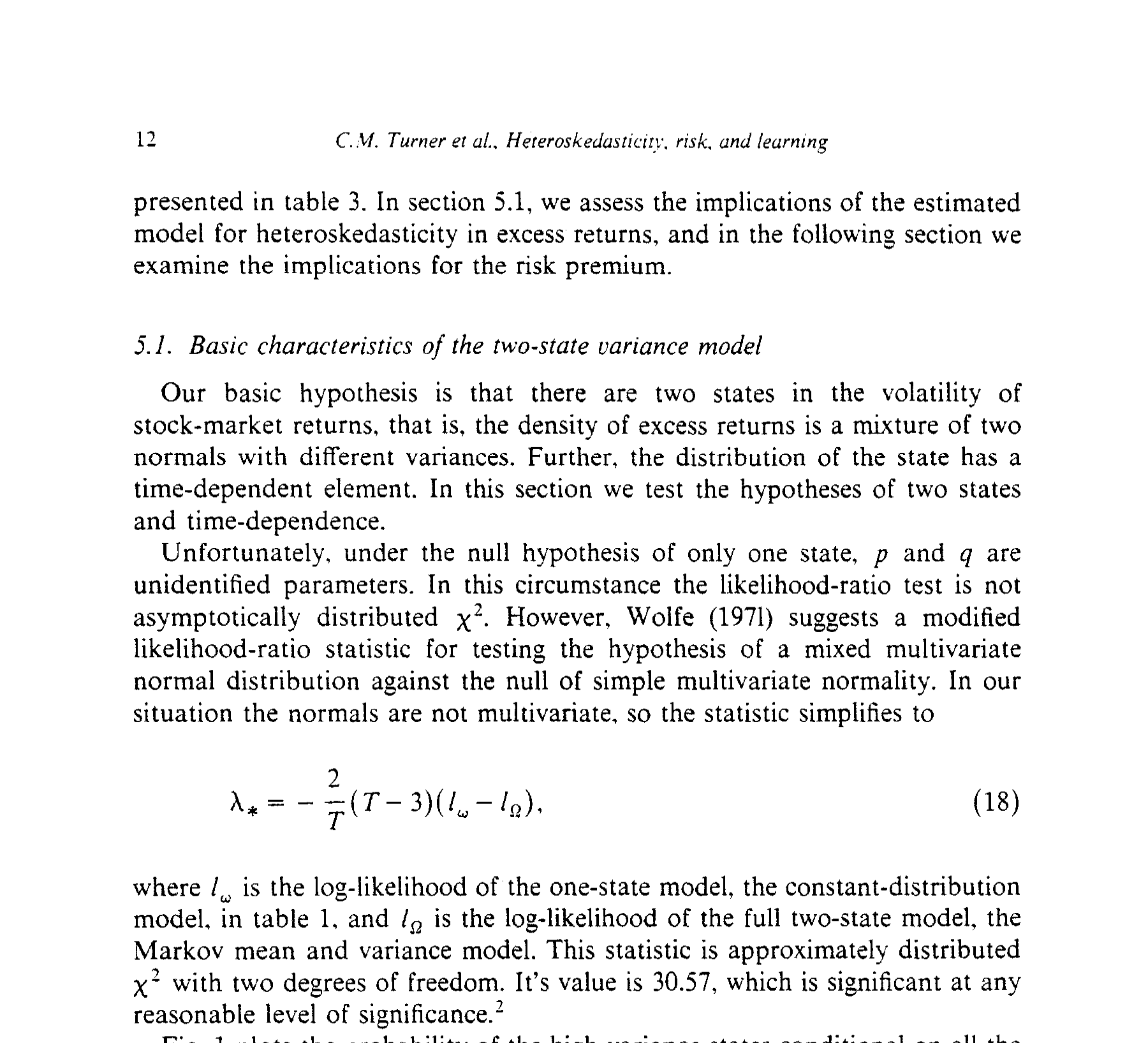 Figure 1: plots the probability of the high-variance states conditional on all the