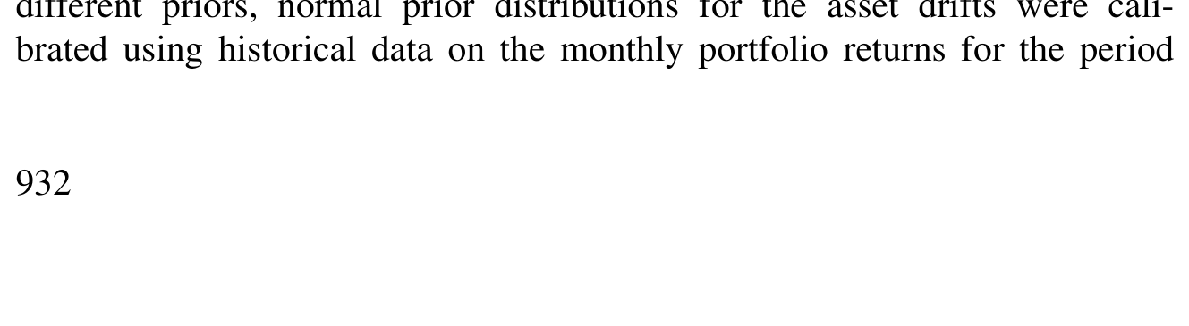 Table 6: shows the optimal portfolios as a function of the investor’s prior