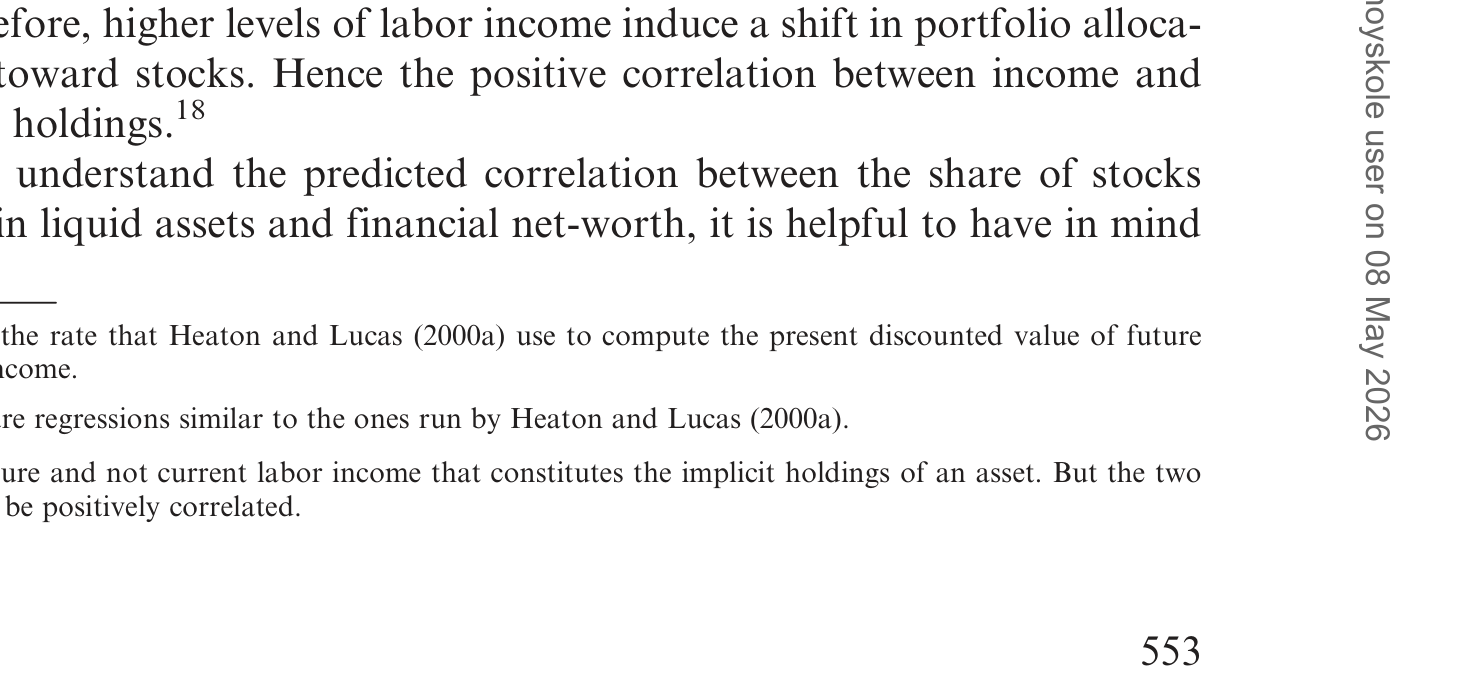 Table 6: shows the correlations predicted by the model. In the model
