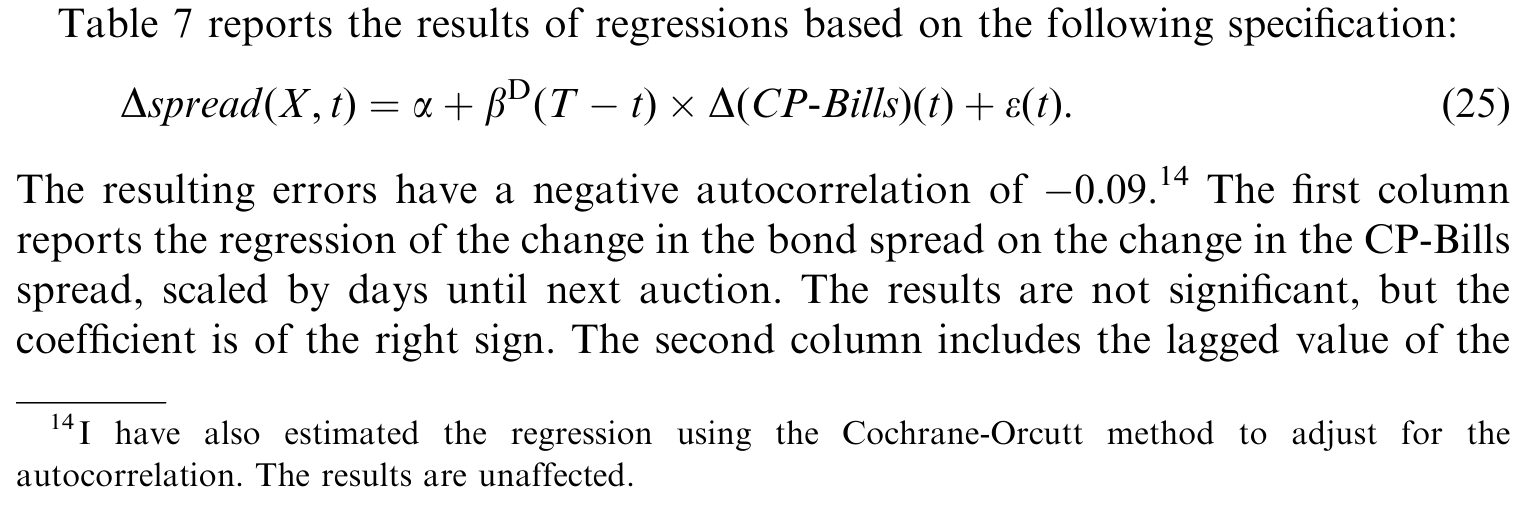 Table 7: reports the results of regressions based on the following specification: