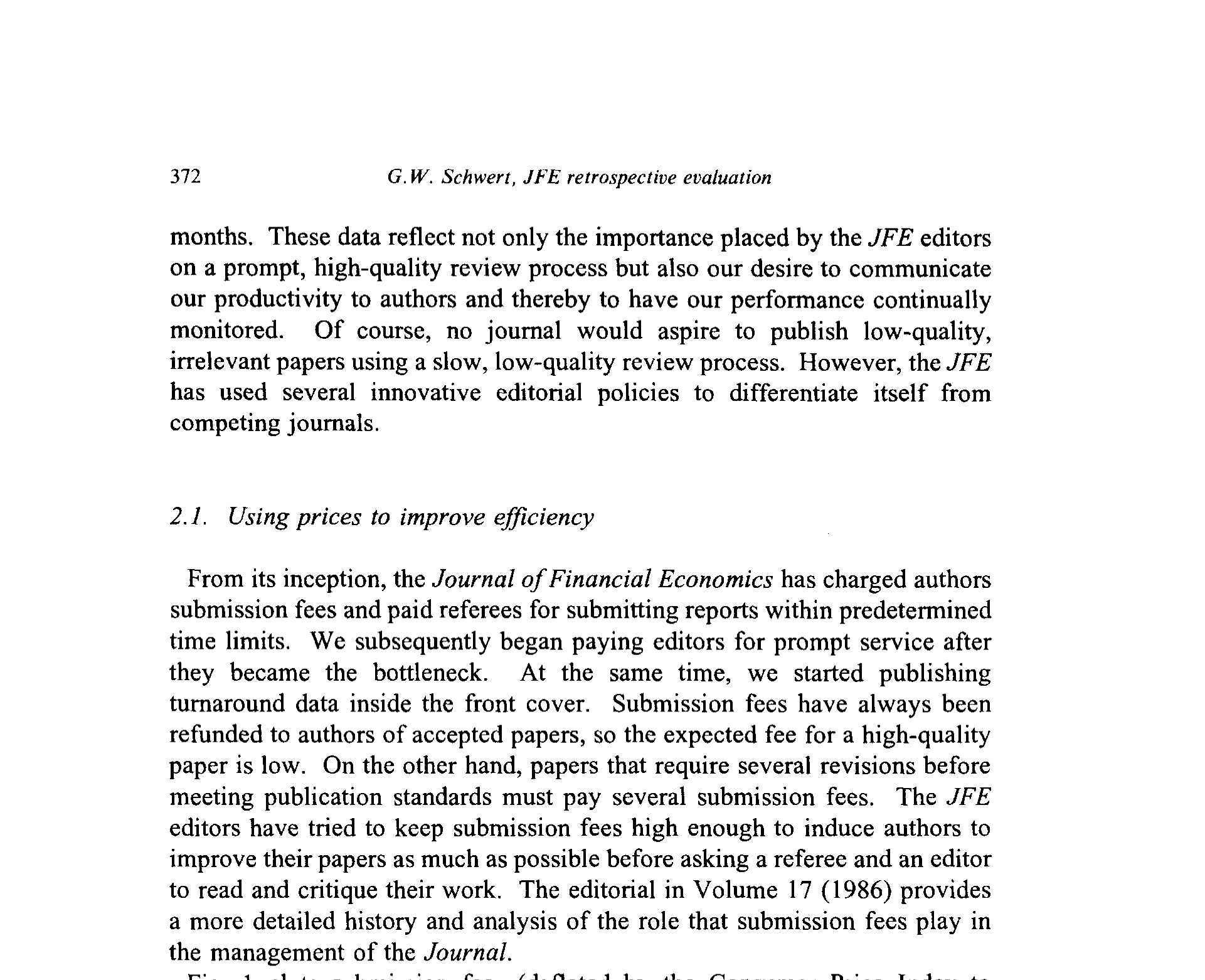 Figure 1: plots submission fees (deflated by the Consumer Price Index to