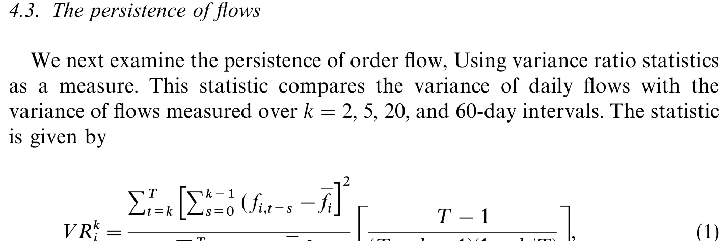 Table 5: presents the average pairwise correlation and the associated standard error for each