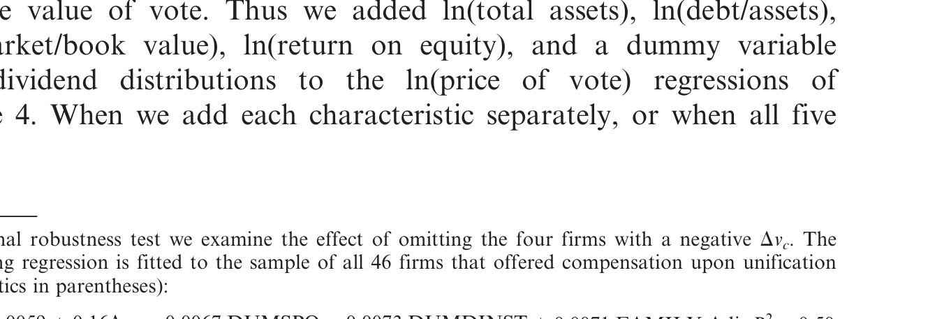 Table 4: When we add each characteristic separately, or when all five